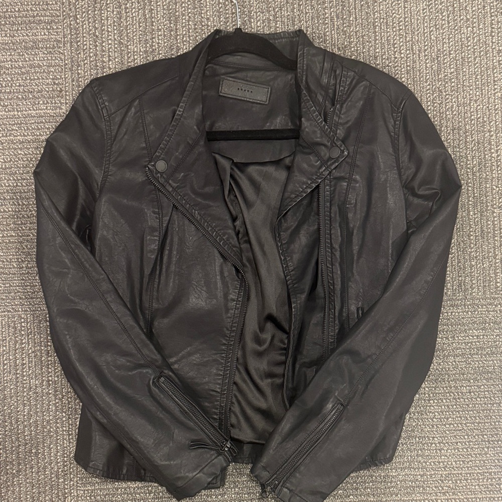 Blank NYC Charcoal Leather Jacket